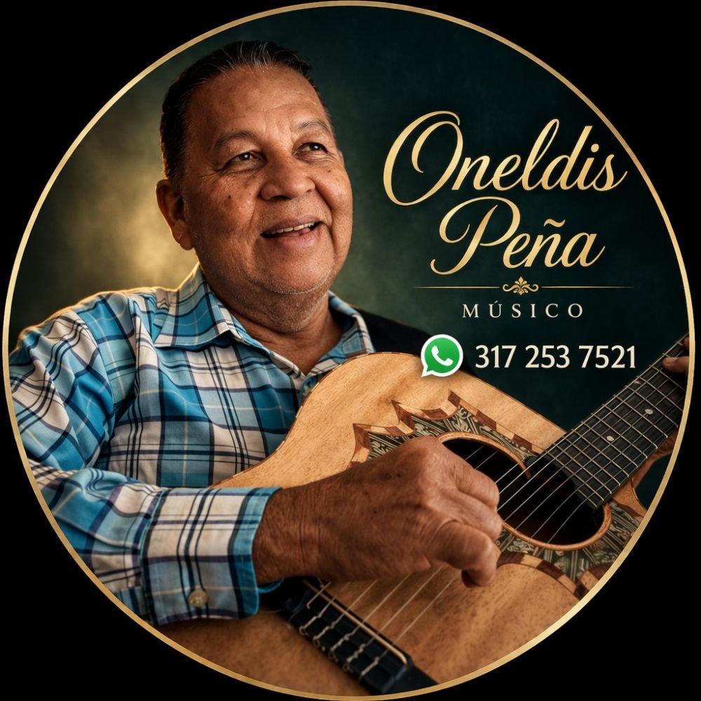 Oneldis Peña, músico de Trío Musical Caribe con su guitarra